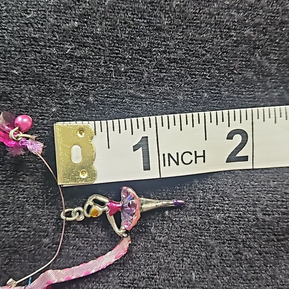 Ballerina 16" Wire Necklace with Barbie Pink Accents NWT from Fly - Picture 9 of 10